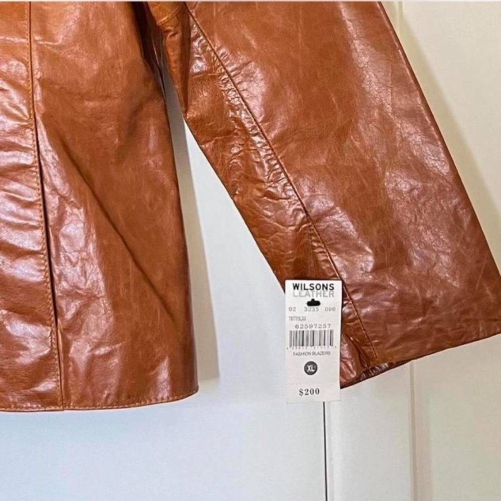 Western Vintage Wilsons Leather Jacket in Cognac Brown - Picture 6 of 7